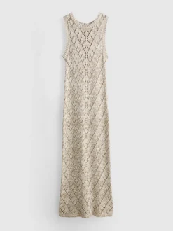 Häkel-Maxikleid mit geometrischem Muster