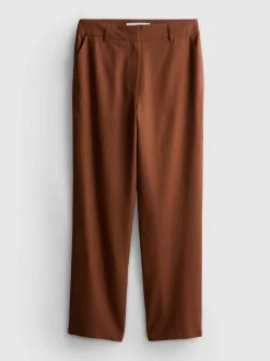 Hose aus Leinengemisch mit geradem Bein