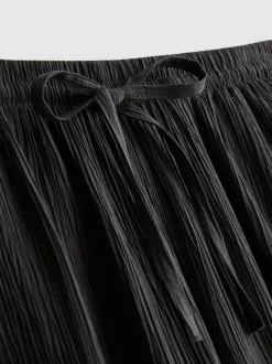 Hose in Knitteroptik mit weitem Bein