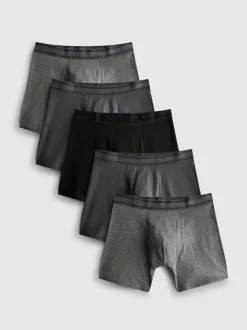 Jacquard-Boxershorts, 5er-Pack