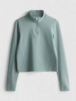7–15 Jahre | Active-Sweatshirt mit halbem Reißverschluss