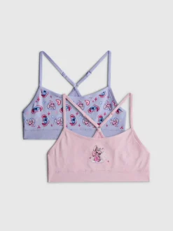 7–15 Jahre | Bauchfreie nahtlose „Disney Stitch“ Tops, 2er-Pack