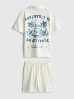 7–15 Jahre | Baumwoll-Shirt mit „Minecraft“ Grafik und Shorts im Set