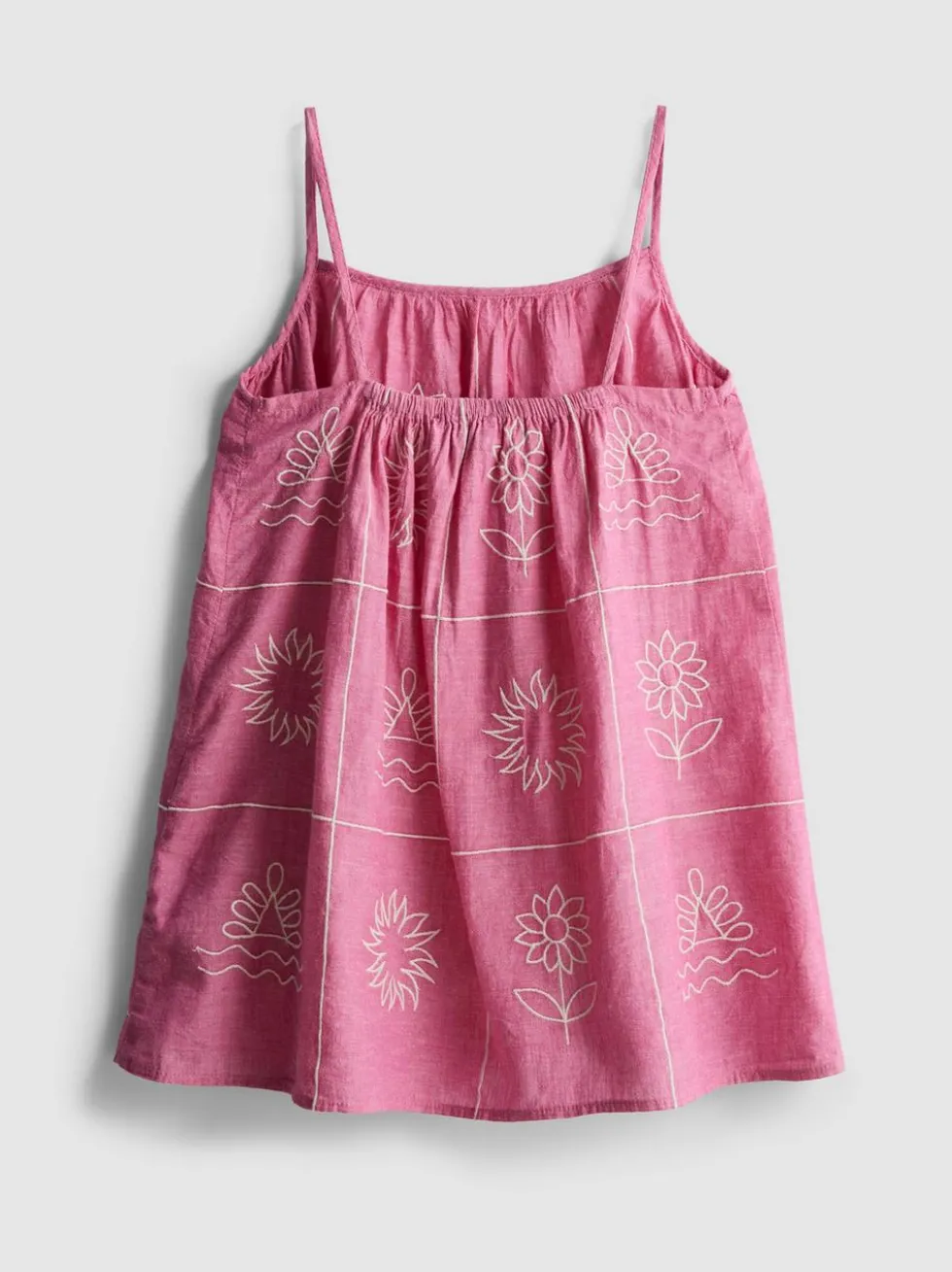 1,5–9 Jahre | Besticktes Chambray-Trägerkleid