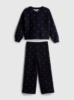 1–9 Jahre | Cardigan mit Pünktchenmuster und Strickhose im Set