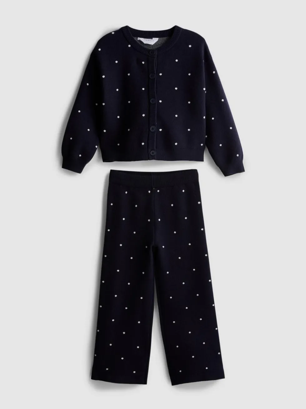 1–9 Jahre | Cardigan mit Pünktchenmuster und Strickhose im Set