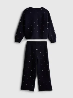 1–9 Jahre | Cardigan mit Pünktchenmuster und Strickhose im Set