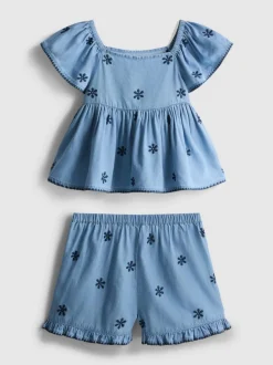 1,5–9 Jahre | Chambray-Bluse und Shorts im Set