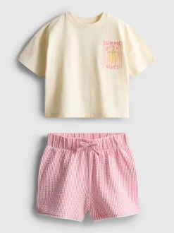1,5–9 Jahre | Gerade geschnittenes T-Shirt und Shorts im Set
