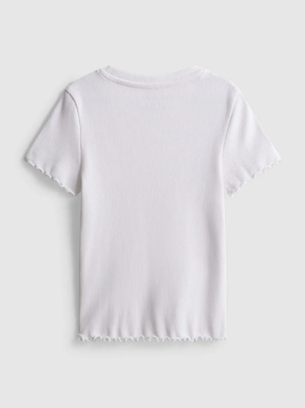 1,5–8 Jahre | Geripptes T-Shirt mit gekräuseltem Saum