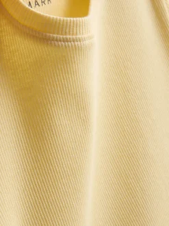 1,5–8 Jahre | Geripptes T-Shirt mit gekräuseltem Saum