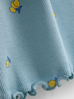 1,5–8 Jahre | Geripptes T-Shirt mit Print und hohem Baumwollanteil