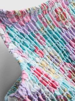 7–15 Jahre | Gesmokter Bikini mit Blumenmuster