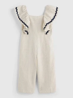 1,5–9 Jahre | Gestreifter Jumpsuit mit Zackenlitze
