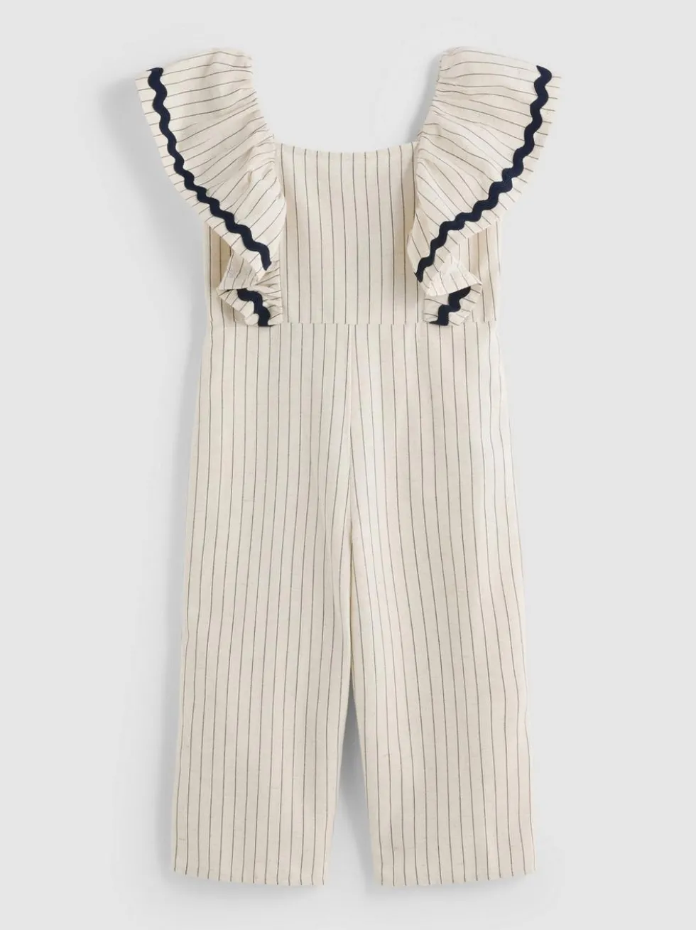 1,5–9 Jahre | Gestreifter Jumpsuit mit Zackenlitze