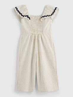 1,5–9 Jahre | Gestreifter Jumpsuit mit Zackenlitze