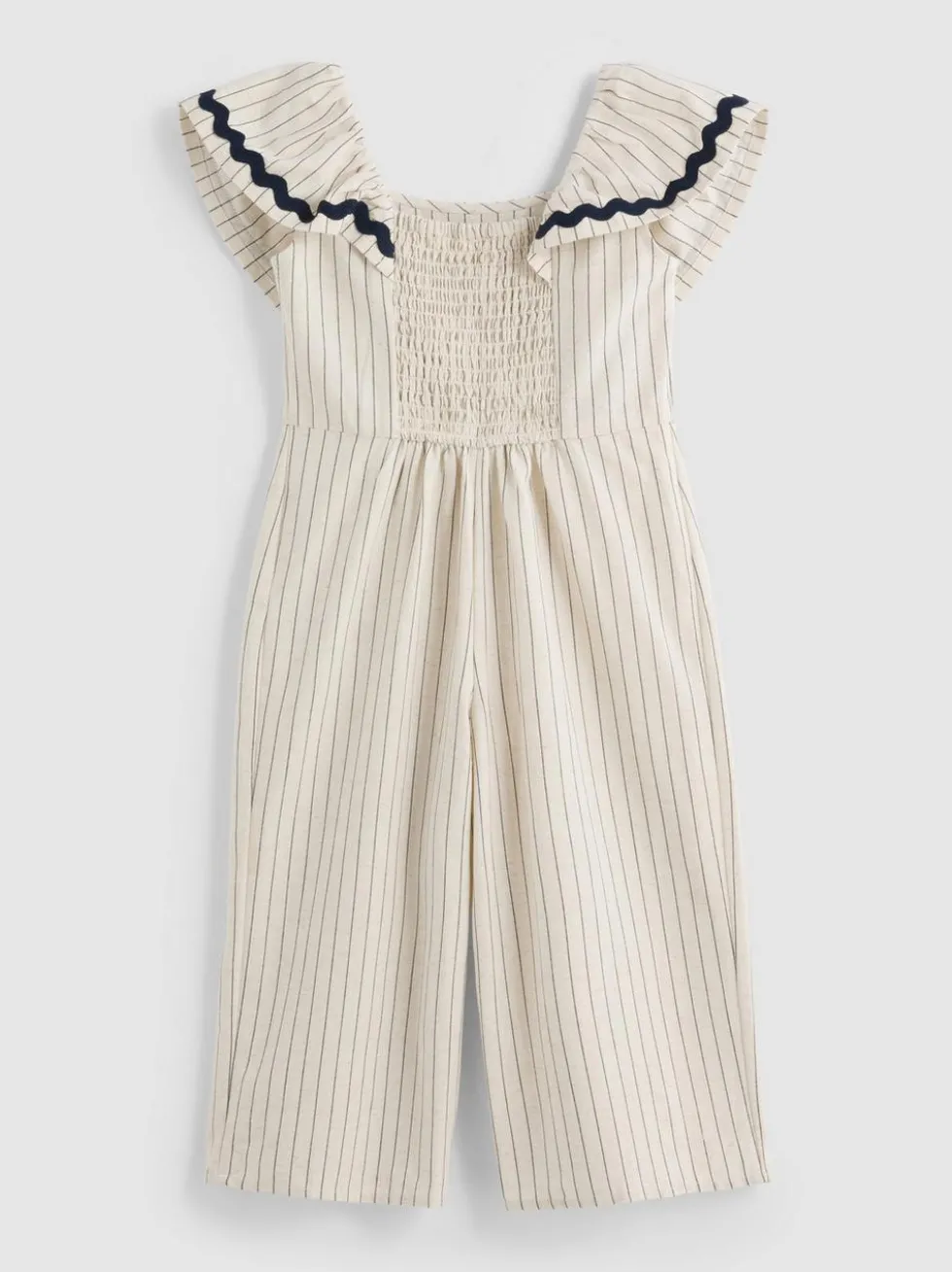 1,5–9 Jahre | Gestreifter Jumpsuit mit Zackenlitze