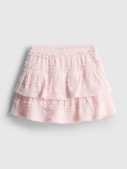 1,5–9 Jahre | Gestufter Skort mit Spitzenbesatz