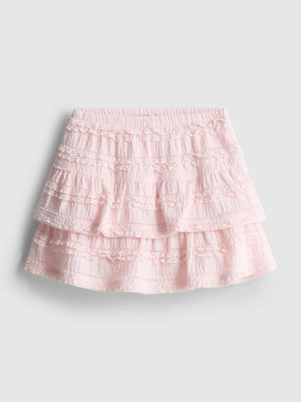 1,5–9 Jahre | Gestufter Skort mit Spitzenbesatz