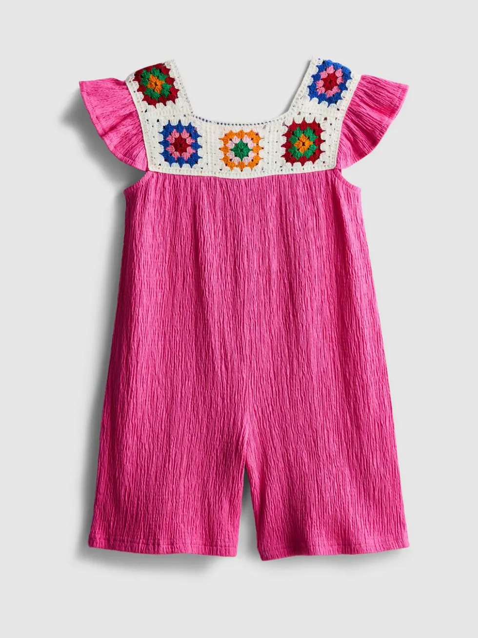1,5–8 Jahre | Häkel-Playsuit in Knitteroptik