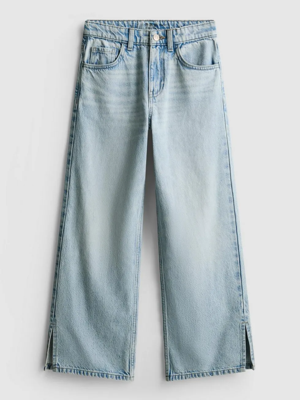 7–15 Jahre | Jeans mit weitem Bein und Schlitz am Saum