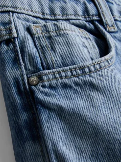 7–15 Jahre | Jeans mit weitem Bein und Blumenstickerei