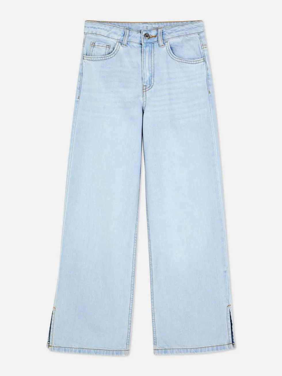 7–15 Jahre | Jeans mit weitem Bein und Schlitz am Saum