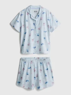 5–15 Jahre | Kurzer „Disney Stitch“ Hemdschlafanzug