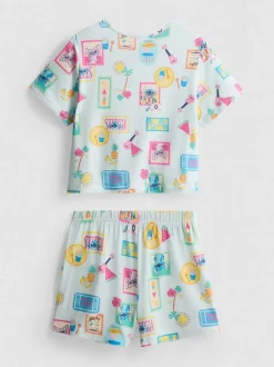 5–15 Jahre | Kurzer „Disney Stitch“ Schlafanzug mit geradem Top