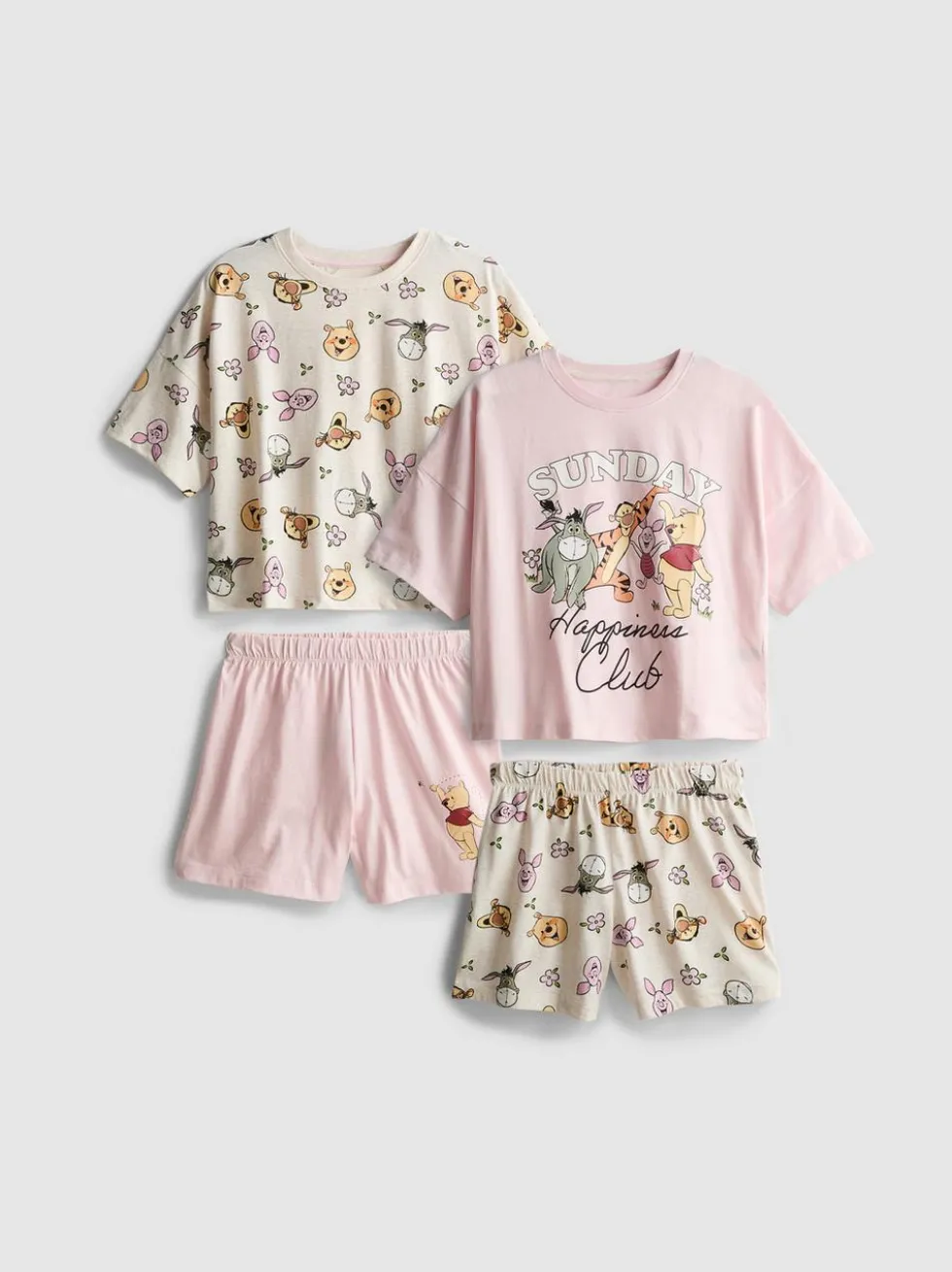 5–15 Jahre | Kurzer „Disney Winnie Puuh“ Schlafanzug, 2er-Pack