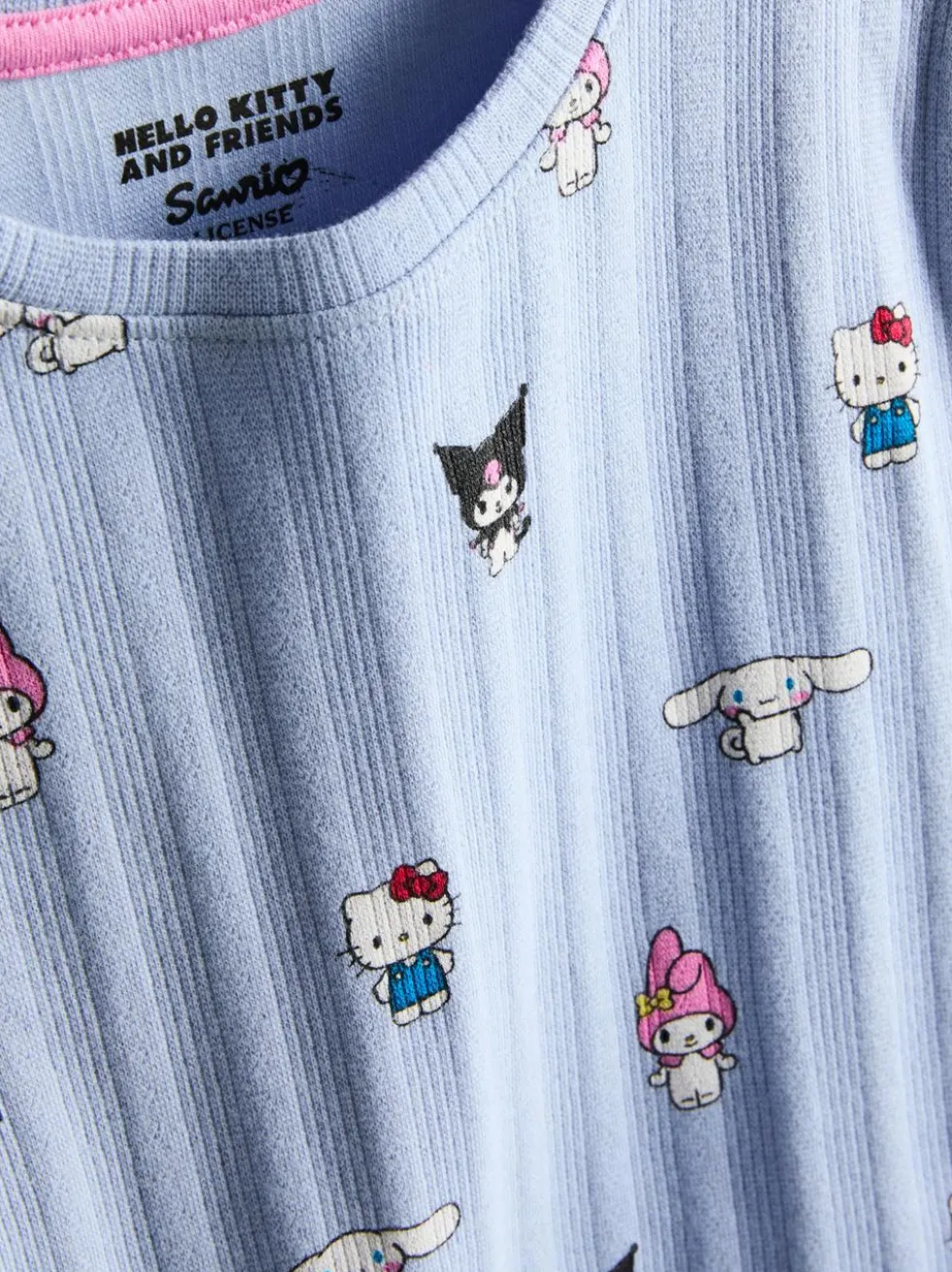 5–15 Jahre | Kurzer „Hello Kitty and Friends“ Pointelle-Schlafanzug