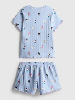 5–15 Jahre | Kurzer „Hello Kitty and Friends“ Pointelle-Schlafanzug