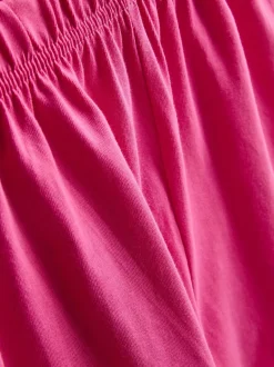 7–15 Jahre | Kurze Schlafanzüge aus reiner Baumwolle mit Hibiskusblüten-Muster, 2er-Pack