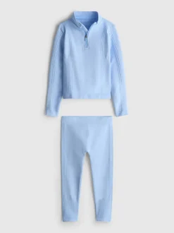3–8 Jahre | Nahtloses Active-Set mit Sweatshirt mit Trichterkragen und Leggings