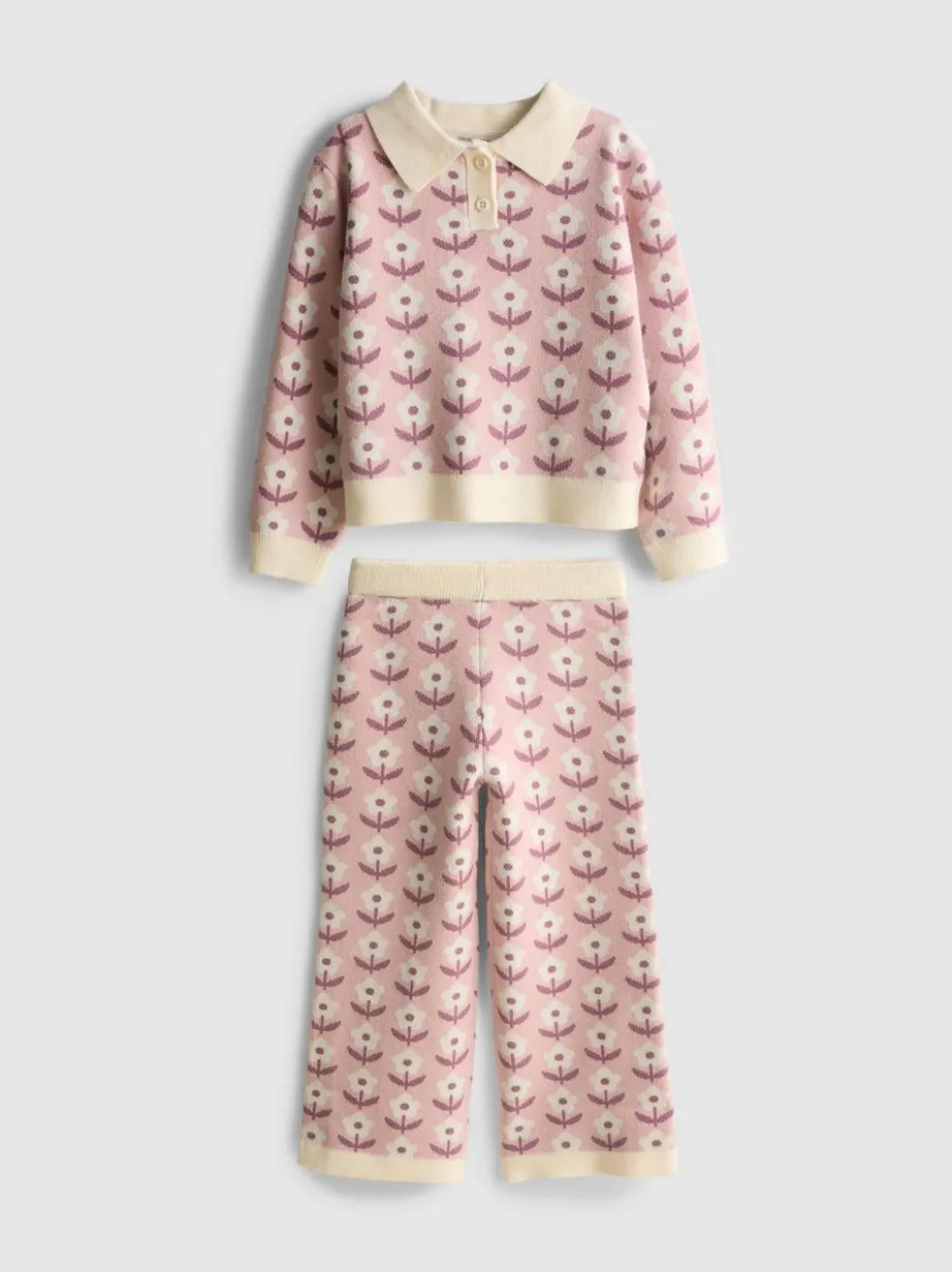 1–9 Jahre | Pullover mit Blumenmuster und Strickhose