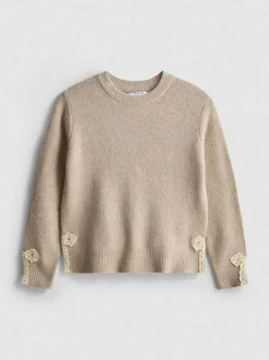 7–15 Jahre | Pullover mit Spitzenbesatz