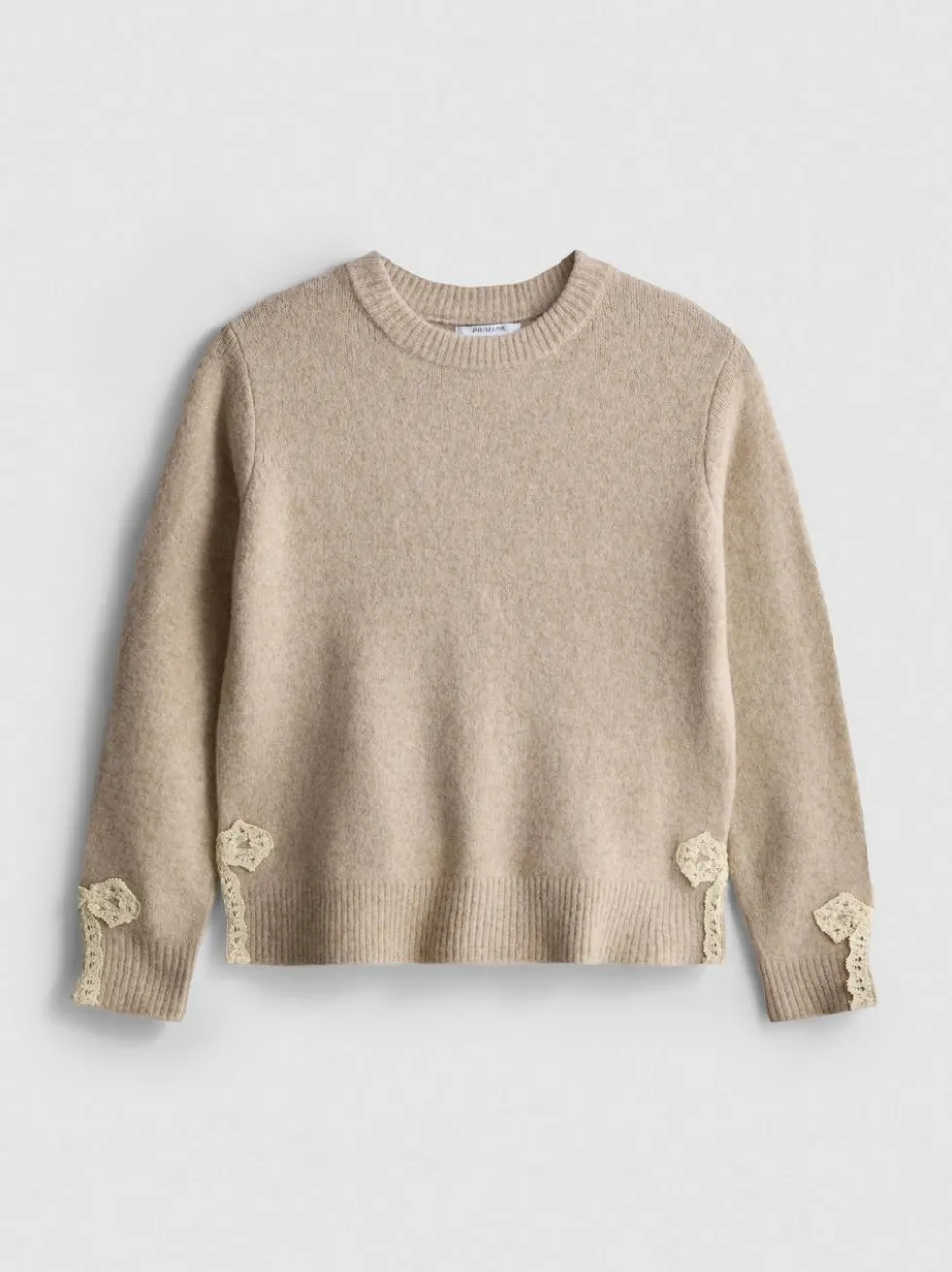7–15 Jahre | Pullover mit Spitzenbesatz