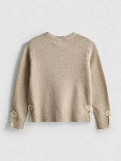 7–15 Jahre | Pullover mit Spitzenbesatz
