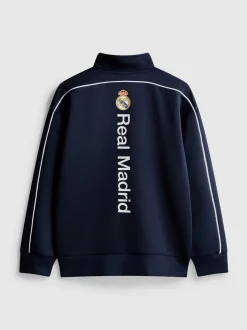 7–15 Jahre | „Real Madrid CF“ Sweatshirt mit halbem Reißverschluss