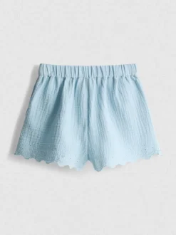 1,5–9 Jahre | Shorts mit Lochstickerei und Bogenkante