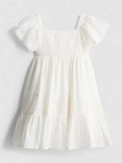1,5–9 Jahre | Stufenkleid mit Lochstickerei