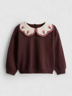 1–9 Jahre | Sweatshirt mit Häkelkragen