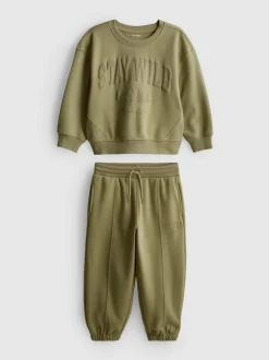 1–9 Jahre | Sweatshirt und Jogginghose mit Bündchen im Set