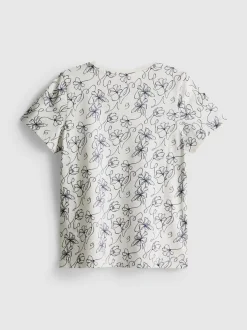 7-15 Jahre | T-Shirt aus reiner Baumwolle mit Print
