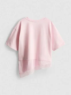 7–15 Jahre | T-Shirt mit Spitzensaum