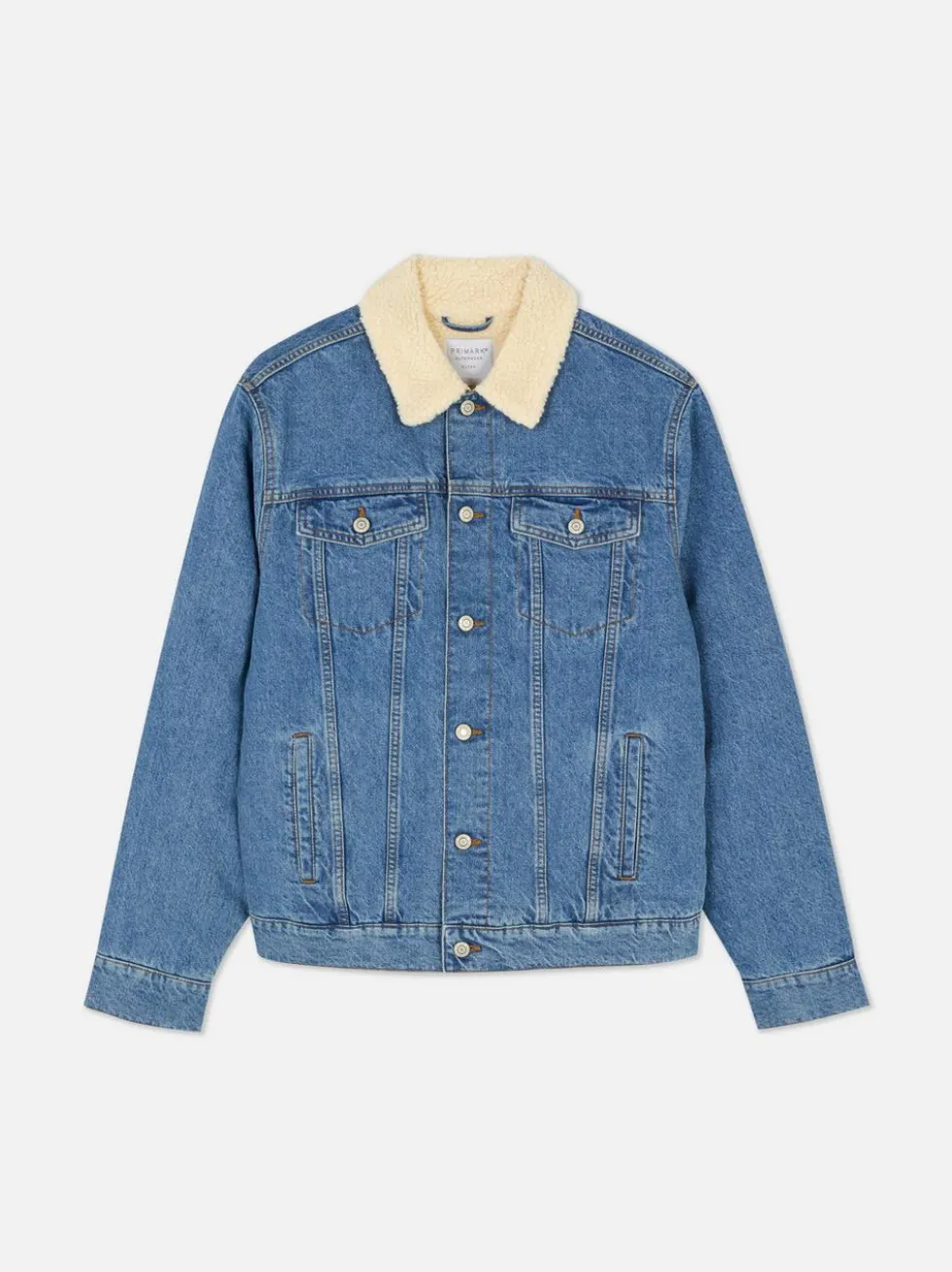 Jeansjacke mit Borgkragen