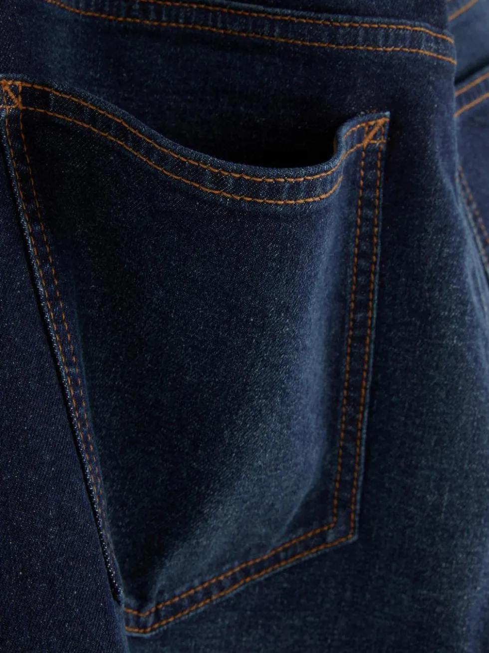 Jeans mit geradem Bein und mittlerer Leibhöhe
