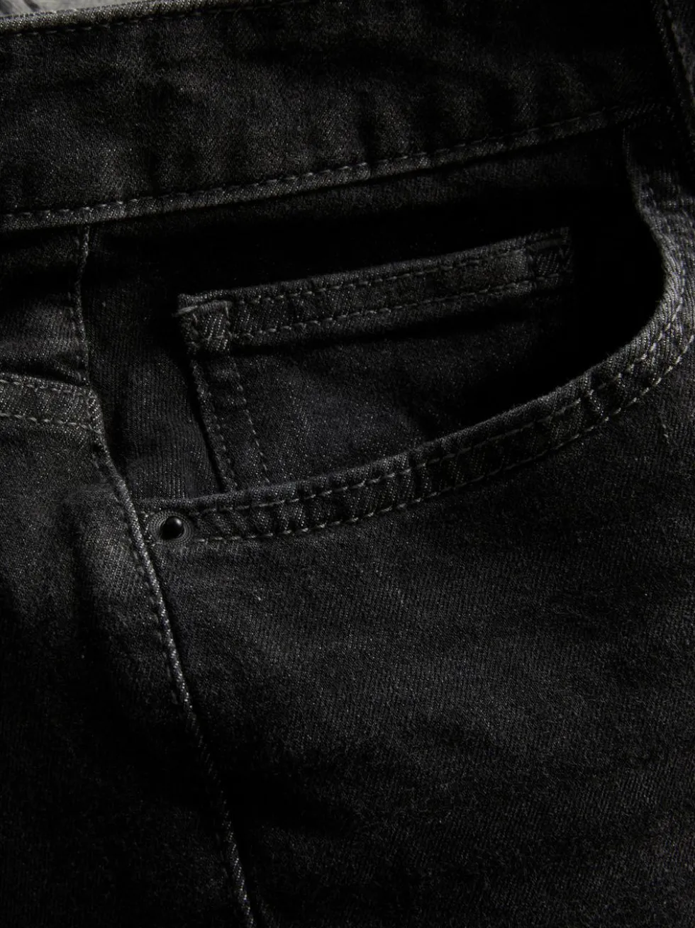 Jeans mit geradem Bein und mittlerer Leibhöhe