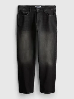 Jeans mit geradem Bein und mittlerer Leibhöhe