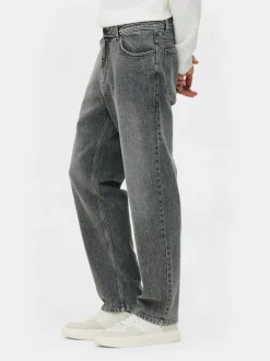 Jeans mit geradem Bein und mittlerer Leibhöhe